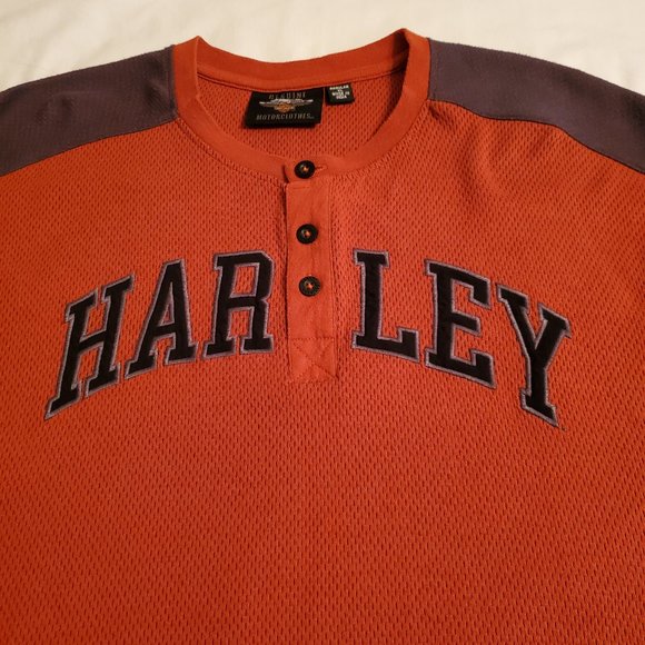 Harley Davidson Henley style long sleeve shirt. Size XL. - Picture 11 of 16